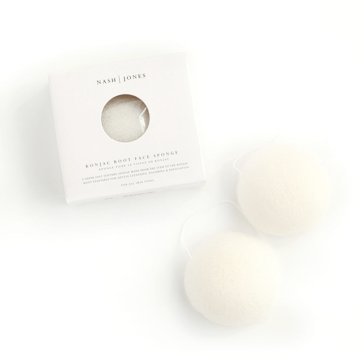 Nash & Jones Konjac Face Sponge, pure