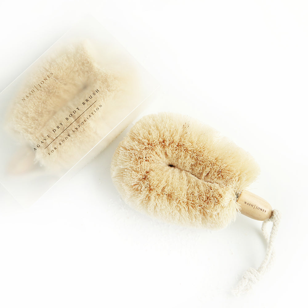 Nash & Jones Agave Dry Body Brush with packaging